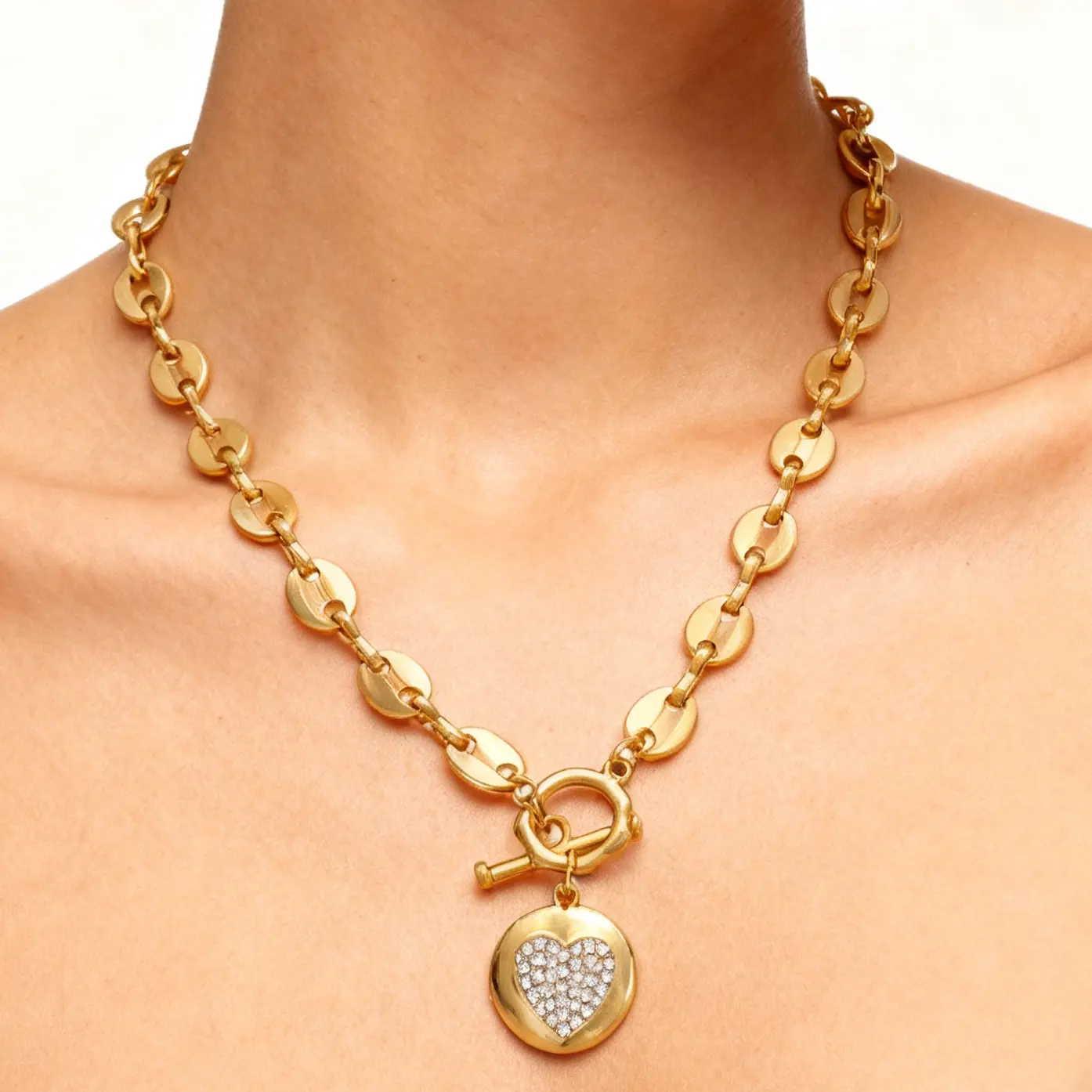 Necklace for women, OT buckle, clavicle chain women's fashion jewelry, anniversary and birthday jewelry for wife, girlfriend, mom, or her