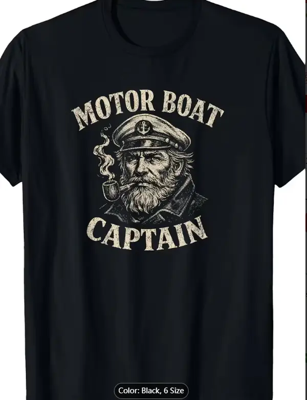 Motor Boat Captain Funny Boating T Shirt