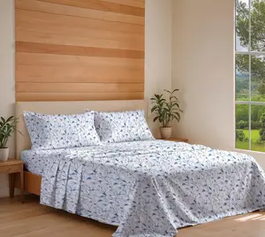 Ruvanti 100% Organic Cotton Percale Sheet Set – Ultra Soft Hotel-Quality Bedding with Deep Pockets, Breathable, Elegant Design, Soft Touch, OEKO-TEX Certified