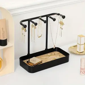 Desktop jewelry rack for necklaces, jewelry storage rack, home makeup display stand for hair clips, earrings and hair decorations, Organiser