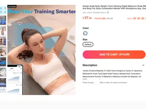 Alcedo Scale Body Weight Color Glowing Digital Bathroom Scale with Digital Display & Glowing Feature for Accurate Body Weight Measurement