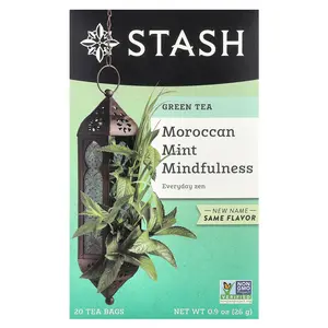 Stash Tea Green Tea, Moroccan Mint Mindfulness, 20 Tea Bags, 0.9 oz (26 g)