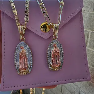 virgencita gold plated necklace