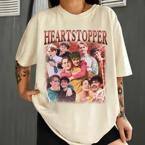 Retro Heartstopper TV Series Bootleg T-Shirt, Gaming Shirt, Fan Movie Gifts For Man And Women Unisex T-Shirt