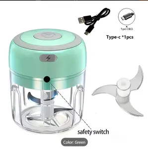Mini Meat Grinder, Mini Food Processor, Electric Mini Garlic Chopper, Garlic Crusher - Saves Time And Effort, Easy to Clean, Used for Chopping Vegetables, Pepper, Onion, Garlic, Ginger, Spices And Meat. Perfect Kitchen Tool. USB Charging