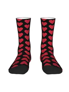 1 Pair Funny Happy Men's compression Sock Valentine's Day Retro Harajuku Hip Hop Novelty Casual Crew Crazy Sock Gift Printed Christmas Halloween