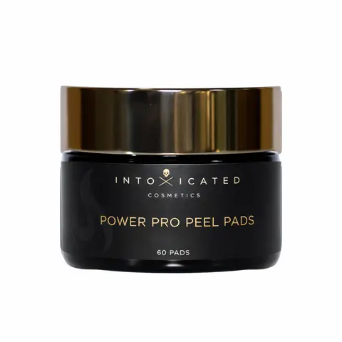 Intoxicated Cosmetics Power Pro Peel Pads - Potent Multi-Acid Formula for Visible Skin Renewal & Exfoliation with TCA, Glycolic Acid, Lactic Acid & More