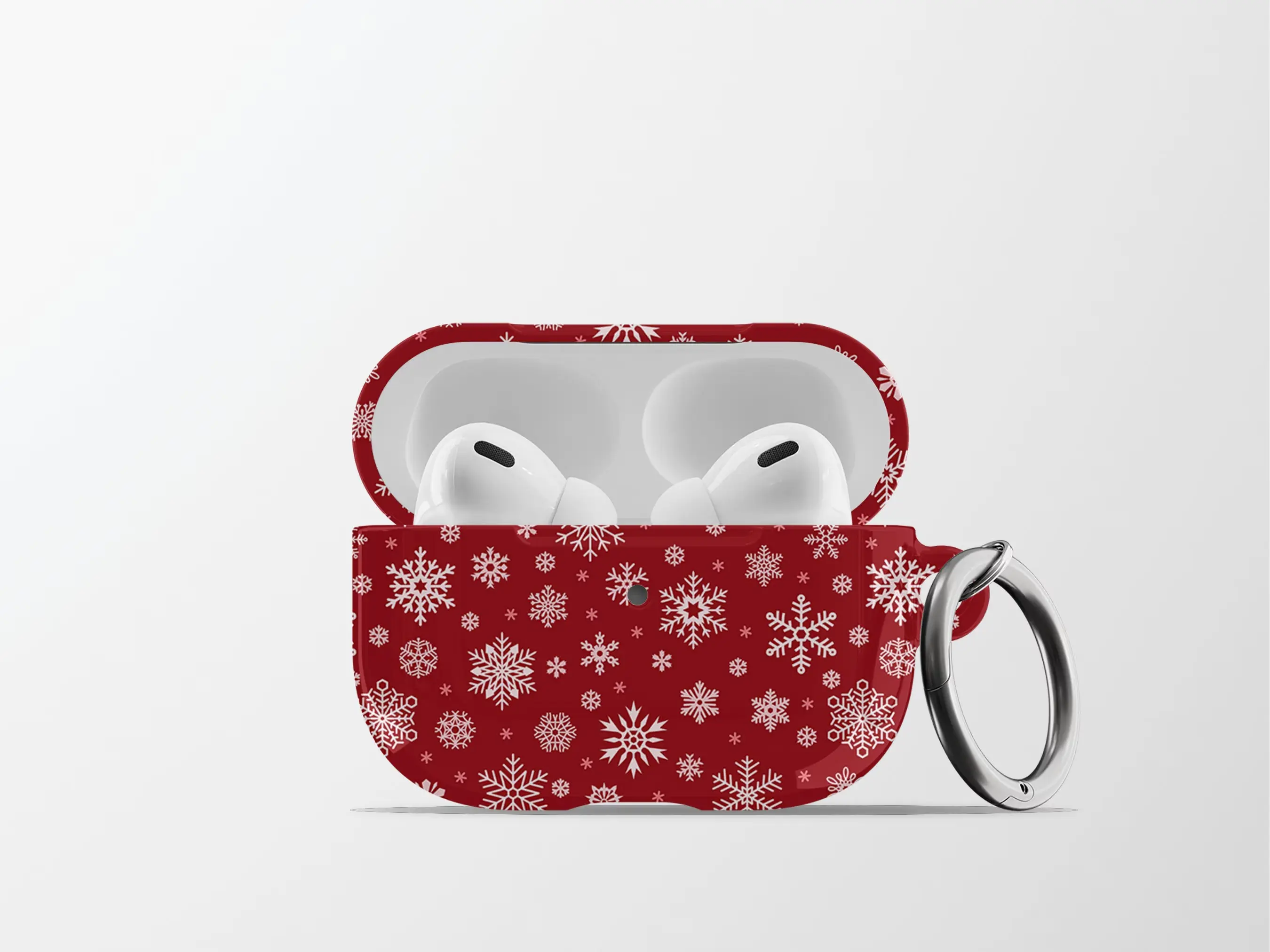 Snowflakes AirPods Case | Festive Hard Plastic Christmas Pattern Cute AirPods 1 2 3 4 Pro 1 2 3 Case