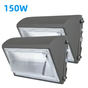 2Pack 150W LED Wall Pack Light Dusk-to-Dawn Photocell, 18000LM 900W HPS/HID Equiv.,5000K Daylight Outdoor Security Lighting,100-277V Wall Pack Lights Outdoor LED for Yard Parking Lot Barn Warehouse TikTokShopBlackFriday