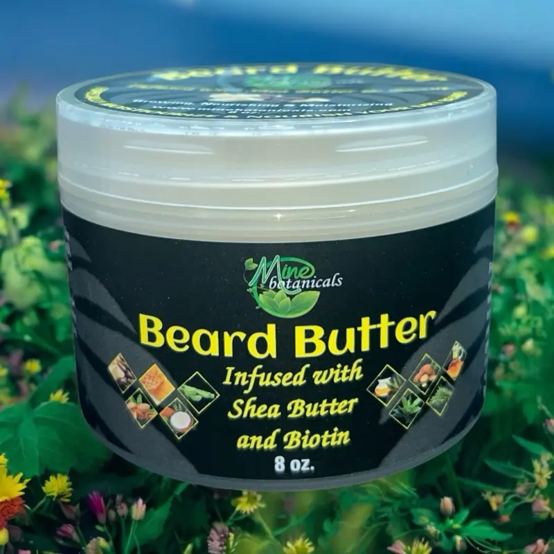 Mind Natural Beard Butter 8 oz - Infused with Shea Butter & Biotin for Hair Care and Beard Care Comfort