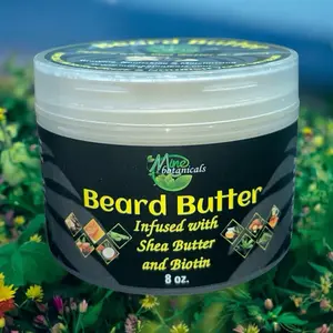 Mind Natural Beard Butter 8 oz - Infused with Shea Butter & Biotin for Hair Care and Beard Care Comfort