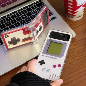 Retro Gamepad Phone Case For Samsung Galaxy Z Flip 7 6 5 4 Protective Back Cover For ZFlip5 ZFlip6 ZFlip7 Case Shell