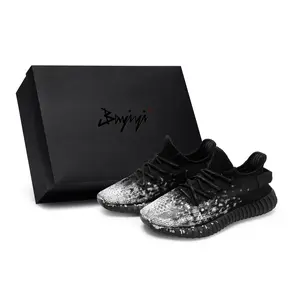 Adidas Originals Yeezy Boost 350 V2 Custom Sneakers with Splatter Design and Special Box for Men and Women Trending Shoes, House White Official Shoes to Get / Maison Mihara