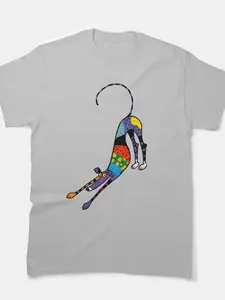 Kaleidoscope Bowdown Classic T-Shirt, greyhound Shirt, sighthound unisex shirt, whippet Tees, lurcher, dogs, cartoon, rich, skipworth, richskipworth, rich skipworth, richard skipworth, Casual, Fashion, Menswear, Retro, Streetwear, Top, Vintage, Classic