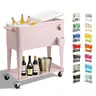 Ubesgoo 80Qt Rolling Cooler, Hot & Cold Insulated Cart, Wheels & Bottle Opener, for Party, BBQ, Camping