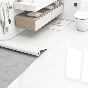 Marble Self-Adhesive Vinyl Wallpaper Roll, Heat Resistant, Easy Clean, Bathroom Kitchen Furniture Decor, Table Protection Film, Decorative Wallpaper