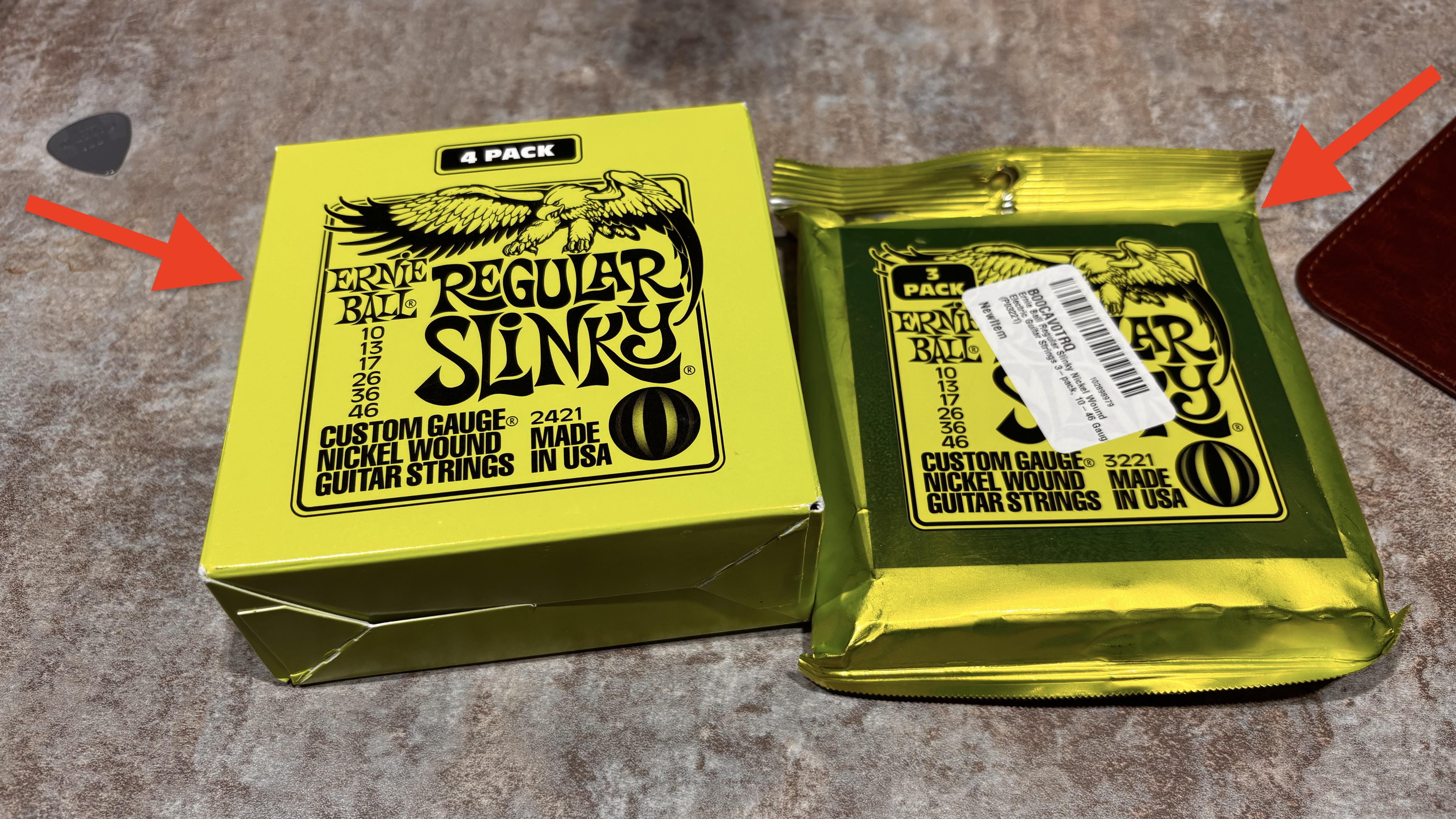 Ernie Ball Regular Slinky Electric Guitar Strings Tone Pack-10-46 Gauge