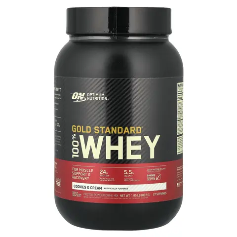 Optimum Nutrition Gold Standard® 100% Whey, Cookies & Cream, 1.85 lb (837 g)