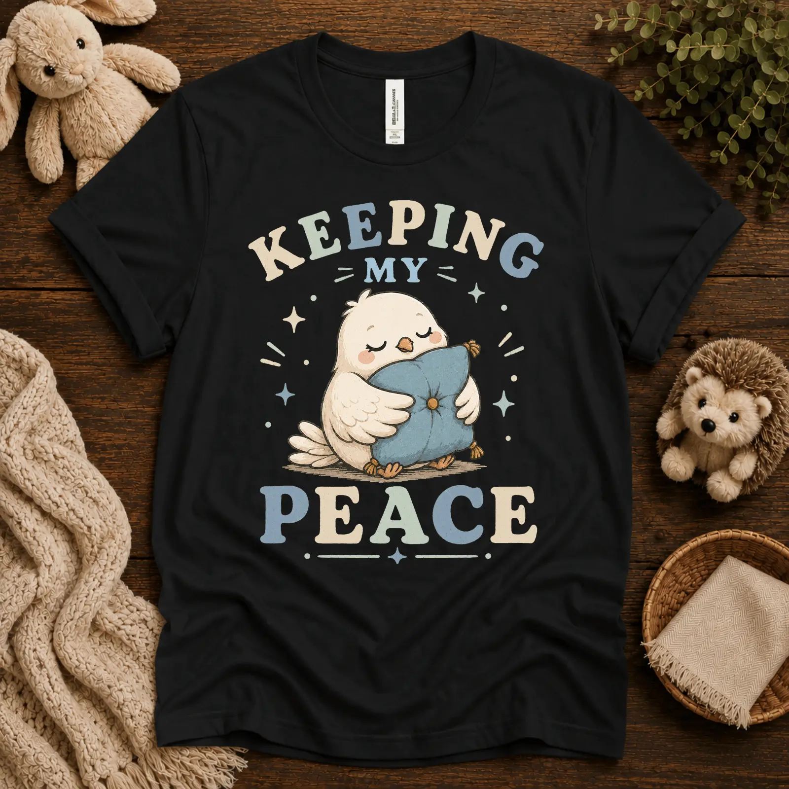 Keeping My Peace | Cute Animal Graphic T-Shirt
