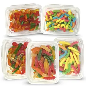 Fruity Flavorful Colorful Nostalgic Gummy Worms Candy,  1 Lb. Tub