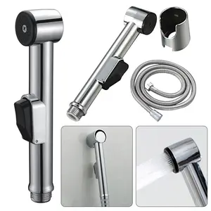 Durable Stainless Steel Shower Head Muslim Shattaf Sprayer Kit Toilet Douche Bidet  Hygienic Handheld Hose Spray Bathroom Hose