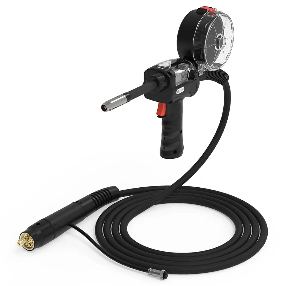 YESWELDER LBT150 150Amp Aluminum Welding Spool Gun, 10ft Cable, 2-Pin Euro Connection Torch, DC 24V, Full Travel Mechanical Trigger for MCT-520, MIG-250PRO, MIG-205DS-PRO, DP200 MIG Welders & Aluminum Welding Machine