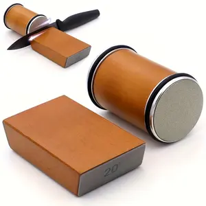 Diamond Whetstone Magnetic Holder Kit, 15 & 20 Degree Angles, Straight Edge Sharpening Stone, Kitchen Knife Grinding Accessories Set, Kitchenware Accessories