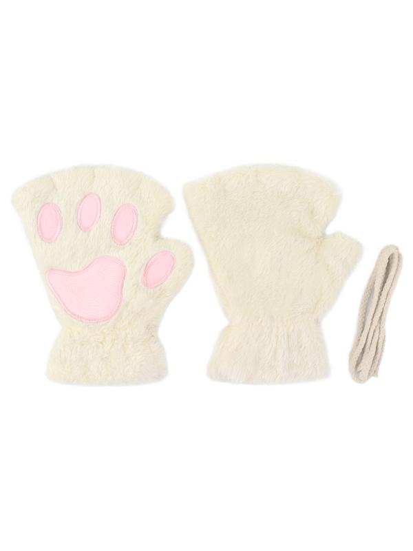 Cat Cosplay Costume Set – Plush Ears, Fluffy Tail & Paw Gloves for Halloween, Christmas, Anime Party