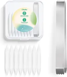 Ohuhu Markers: Pack of 8 - A Tweezer included - Comes in A Storage Box - Replacement Super Brush Nibs of Honolulu & Honolulu B Series Ohuhu Markers: Pack of 8 - A Tweezer included - Comes in A Storage Box - Replacement Super Brush Nibs of Honolulu & Honolulu B Series
