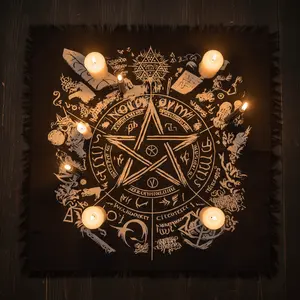 Occult Pentagram Altar Cloth Occult Pentagram Altar Cloth