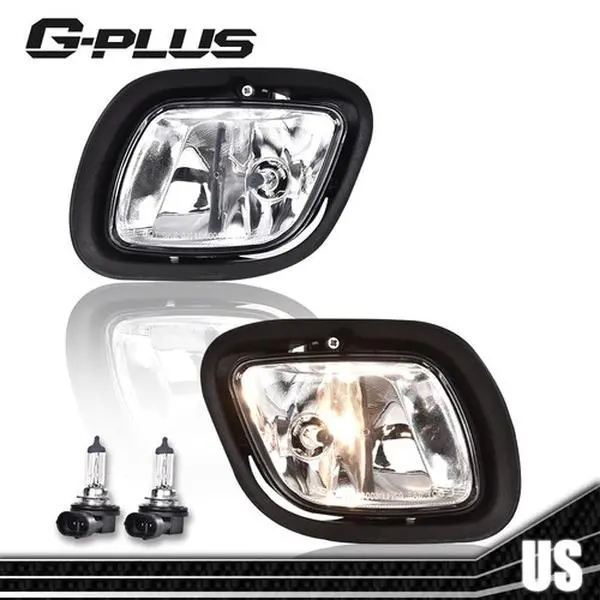 G-PLUS Fog Lights for 2008-2017 Freightliner Cascadia OE Style Clear Lens Halogen Fog Light Assembly