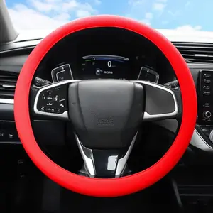 Silicone Car Steering Wheel Cover Elastic Protetive Cover Multi Color Auto interior Silica Gel Decoration Covers For Men Women