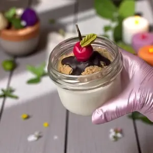 Cherry Sundae Candle - Unique Decorative Candle with Cherry Scent for Freshening Home Decor Aroma Ornaments Freshener Decoration