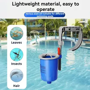 KlrSwp Pool Skimmer for Above Ground Pool, Wall Mount Surface Skimmer with Removable Skimmer Basket, Adjustable Height Bracket Floating Pool Skimmer, Auto Skimming Debris & Pool Surface Leaves