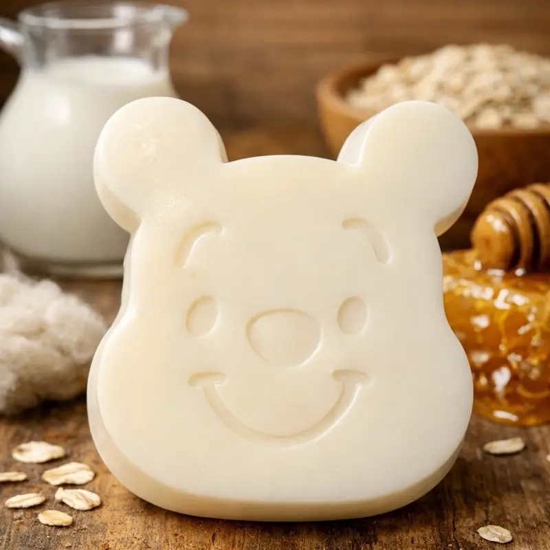 Goat Milk Soap Oatmeal & Honey Soap for Gentle Skin Care 3inx2.5in