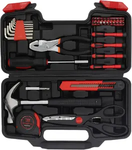 Basic Tool Kit for , Small Tool Set of 39, Mini  Tool Kit with Tool Box, Starter Toolkit for Men Women, House Warming Gifts  , Dorm  Essentials