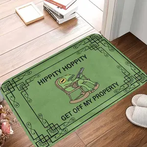 Funny Frog Meme Print Rubber Doormat, Anti-Slip Durable Absorbent Entrance Rug, Perfect for Front Porch, Room Decor, Housewarming Gift Idea