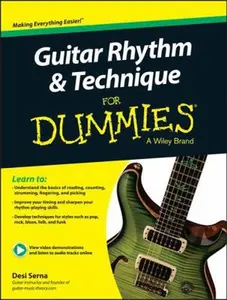 USED-Guitar Rhythm and Techniques for Dummies, Book + Online Video and Audio Instruction by Serna, Desi (Paperback)