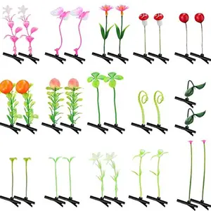 30 Pcs Bean Sprout Hair Clips Rave Mixed Style Plant Hairpins Hair Accessories for Party Irish