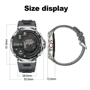 New Military GPS V69 Smart Wristwatch for Men, 1.85in 710mAh, Heart Rate Monitor, IP68 Waterproof, Bluetooth Talk, Magnetic Adapter Compatible with Smartphone, Sports Smartwatch