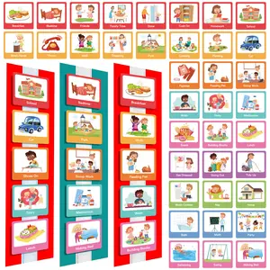 Kids Visual Schedule Cards-Nonverbal Communication &Daily Routine Planner | Reusable Cognitive Training Tool