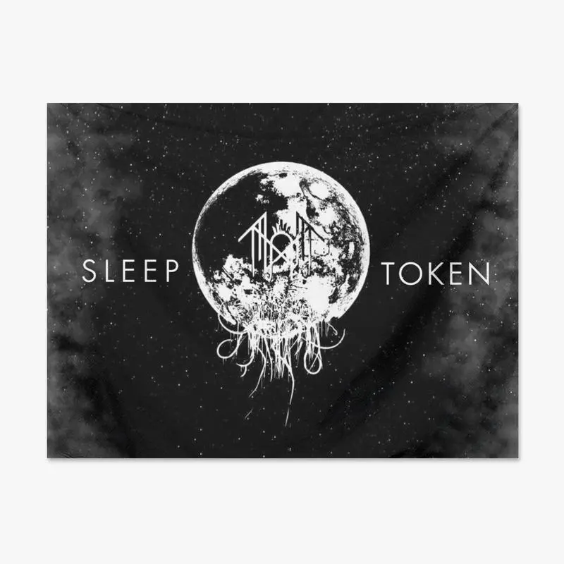 Sleep Token Take Me Back to Eden Wall Tapestry - 40x30 in Starry Sky White Home Decor Supplies, Indoor Wall Art for Bedroom Decorating, Home Textile Gift Flag Banner, Wall Tapestries