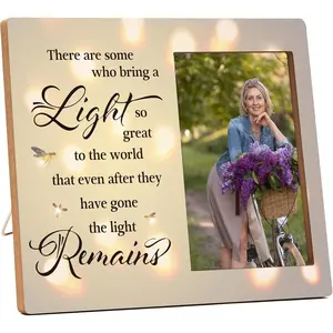 There Are Some Who Bring A Light Memorial Picture Frame, Gifts For Loss Of Mother Father Grandma, Sympathy Frame For Loss Loved One, In Loving Memory Photo Frame, Bereavement Gifts -09