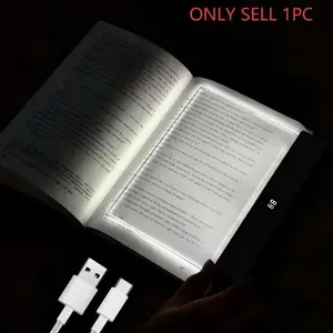 Rechargeable Transparent LED Book Light, AdjustableBrightness Panel Lamp, Night Reading Light with Timer,Fun Gift for Readers
