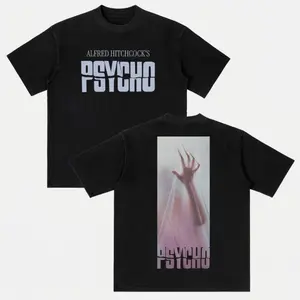 Psycho T-Shirt, Retro Shower Scene Hand Graphic Tee, Unisex Fit for Horror Fans, Great Gift for Alfred Hitchcock & Psycho Movie Lovers