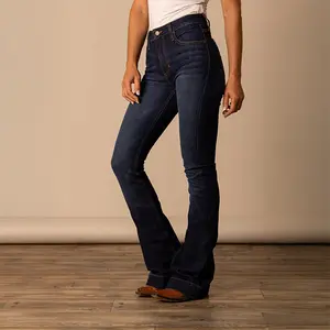 Kimes Ranch Ladies Jennifer Dark Wash Denim Trouser Jeans