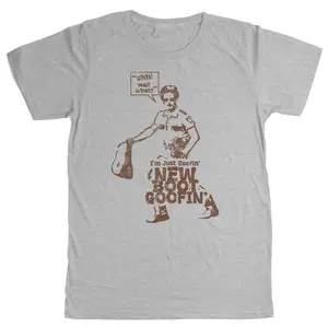 New Boot Goofin Goofing 3 Payments Genuine Ostrich Leather Cowboy Country Western Boots Lieutenant Jim Dangle Reno 911 Reboot Movie Deputy Travis Garant Terry Comedy Central Funny TV Show Mike Judge Cops Spoof Super Troopers The State SNL SCTV Tee T Shirt