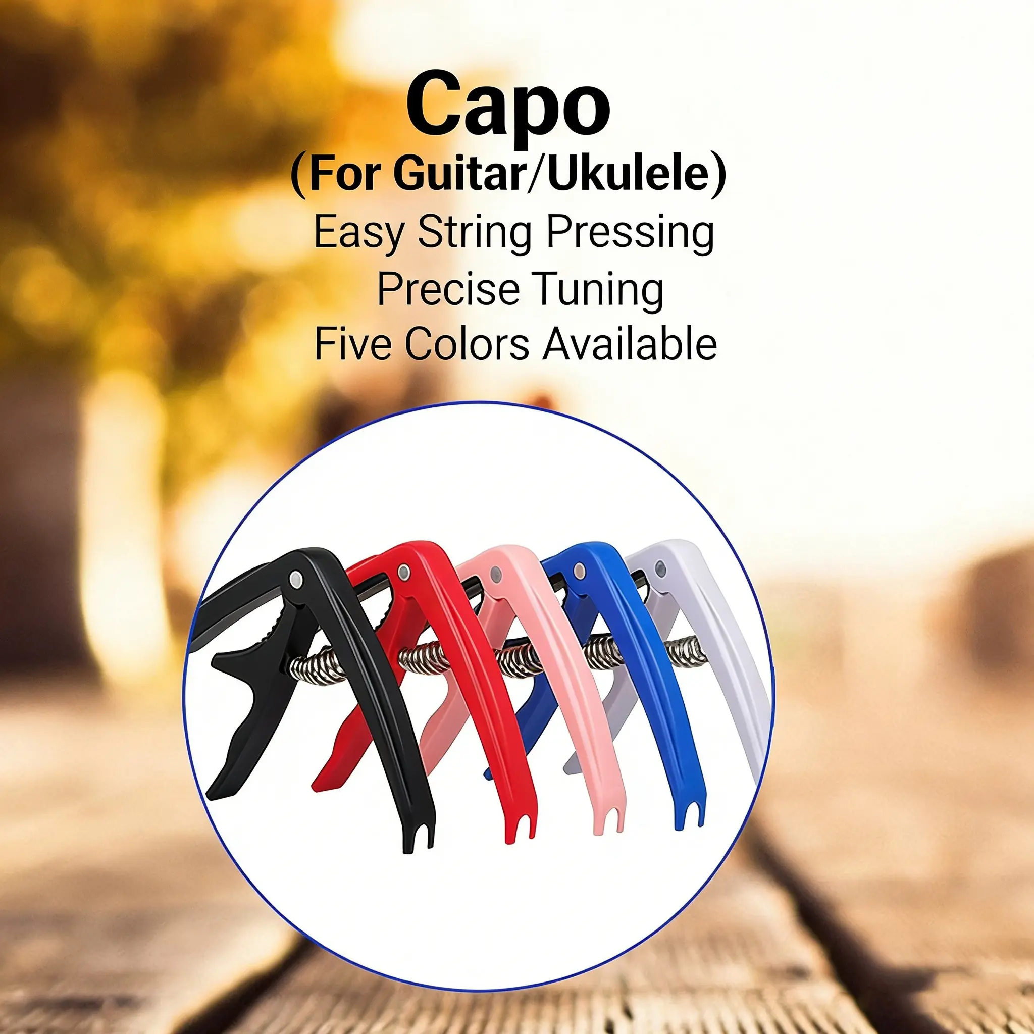 CP-5 Multi-Functional Universal Capo for Ukulele Acoustic Electric Guitar, Guitar Chord Presser, Durable ABS Material, Anti-Scratch, Quick Release, Great for Hobby Practice & Professional Performance
