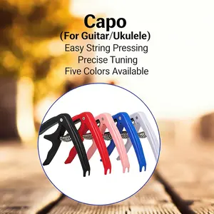 CP-5 Multi-Functional Universal Capo for Ukulele Acoustic Electric Guitar, Guitar Chord Presser, Durable ABS Material, Anti-Scratch, Quick Release, Great for Hobby Practice & Professional Performance