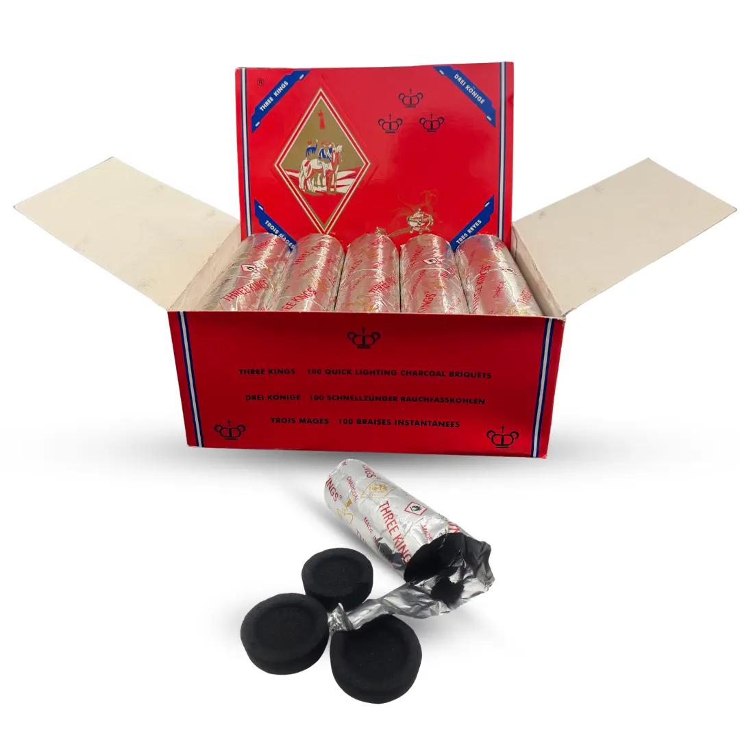 Three Kings Charcoal Briquets – Quick-Lighting Charcoal Tablets for Resin & Loose Incense